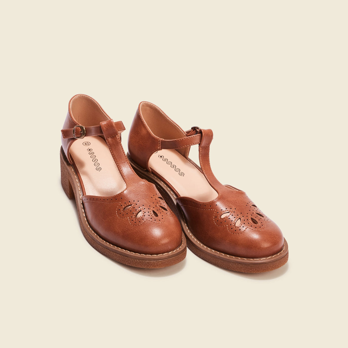 Sandales salomé à talons marron femme