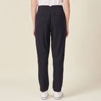 Pantalon cigarette bleu femme