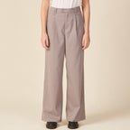 Pantalon large avec pinces gris femme