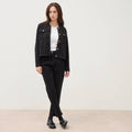 Jeans mom 7/8ème denim noir femme