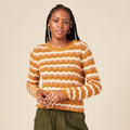 Pull manches longues col rond brillant rouge foncé femme