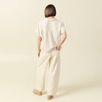 Chemise manches 3/4 beige moyen femme
