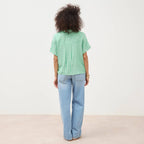 Chemise manches 3/4 vert menthe femme