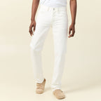 Jeans regular longueur 34 denim blanc homme