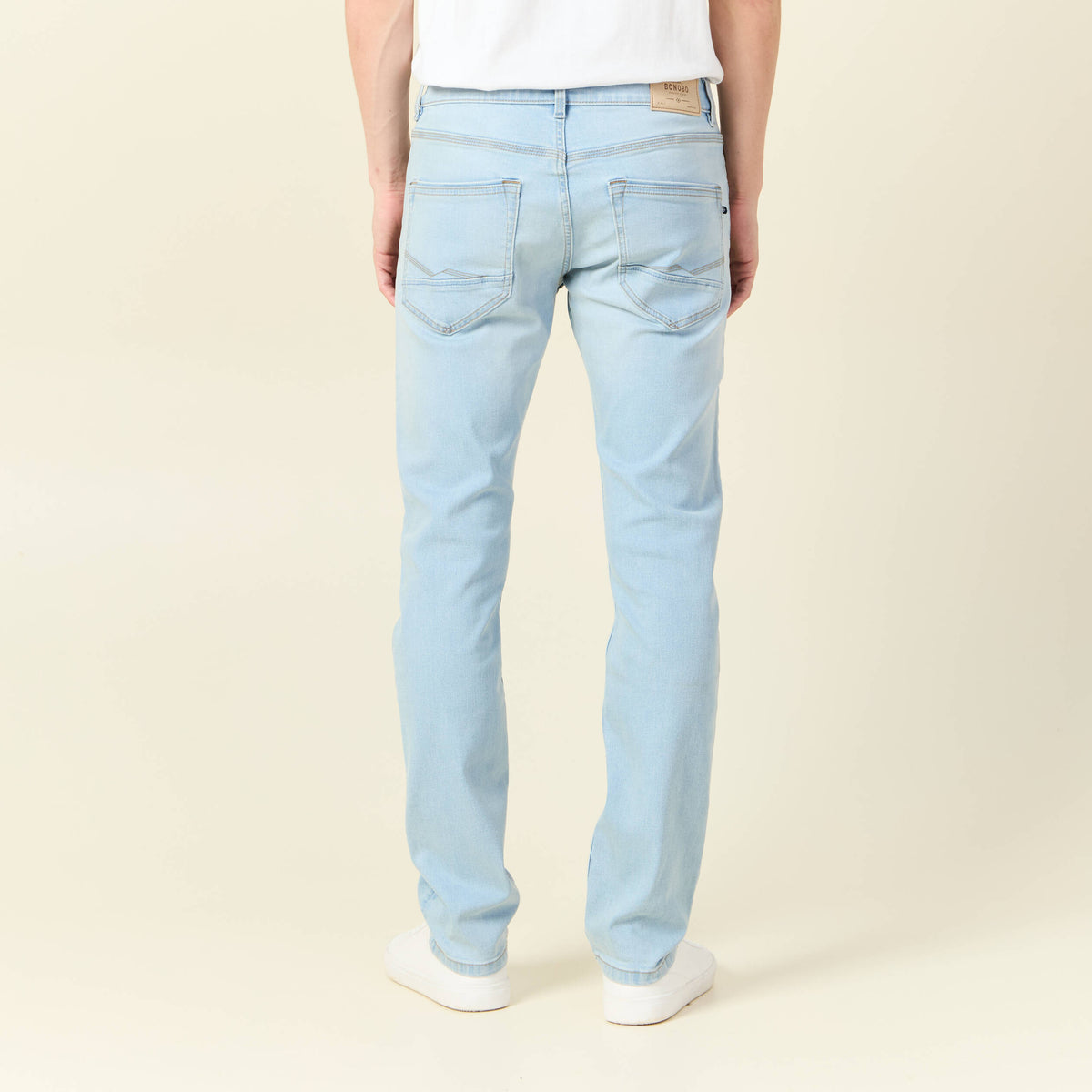 Jeans straight denim snow bleach homme