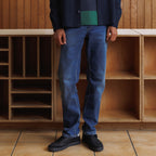 Jeans straight longueur 34 denim brut homme