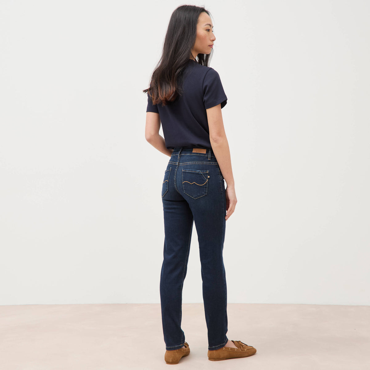 Jeans slim 7/8ème denim brut femme
