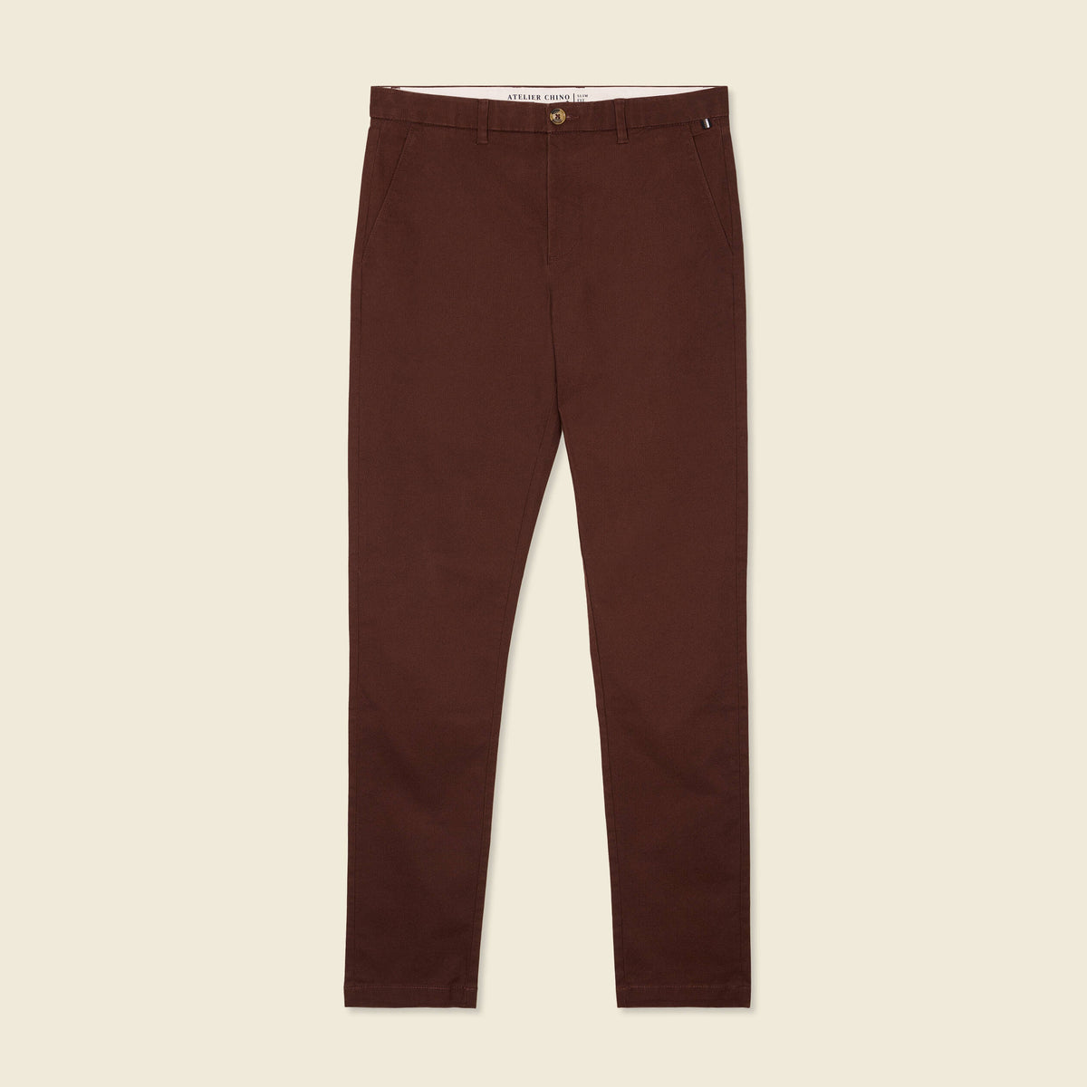 Pantalon chino longueur 32 bordeaux homme