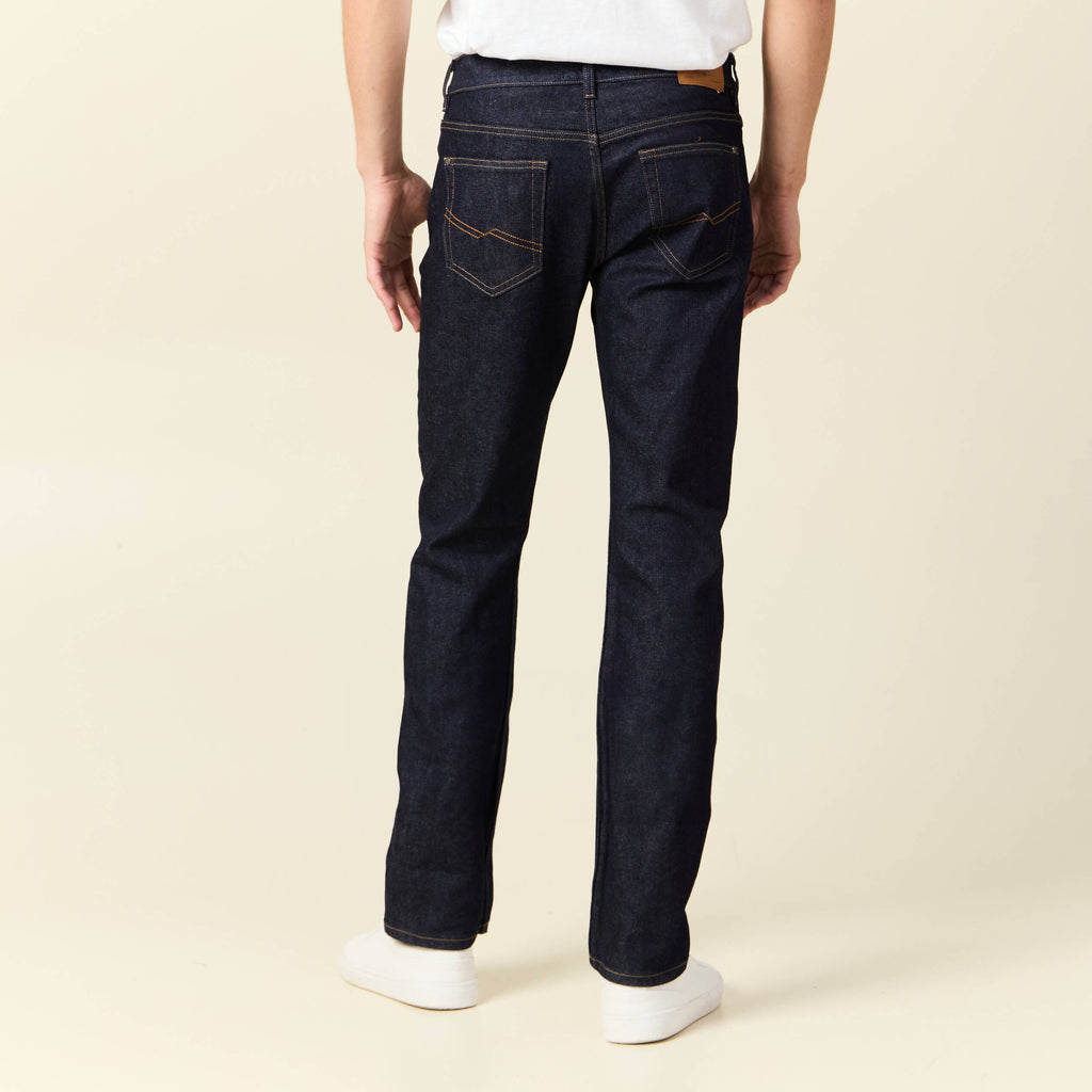 Jeans straight fabriqué en France denim brut rinse homme