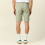 Bermuda droit 5 poches vert olive homme