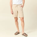 Short droit à coulisse sable homme