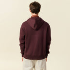 Sweat à capuche bordeaux homme