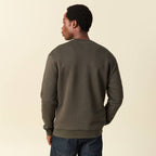 Sweat manches longues vert kaki homme