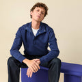 Sweat manches longues bleu foncé homme