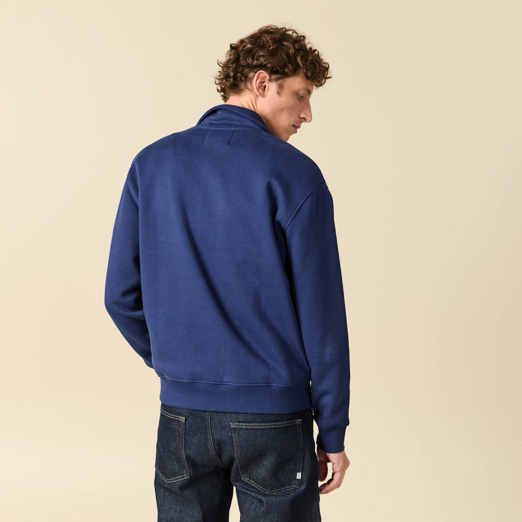 Sweat manches longues bleu foncé homme