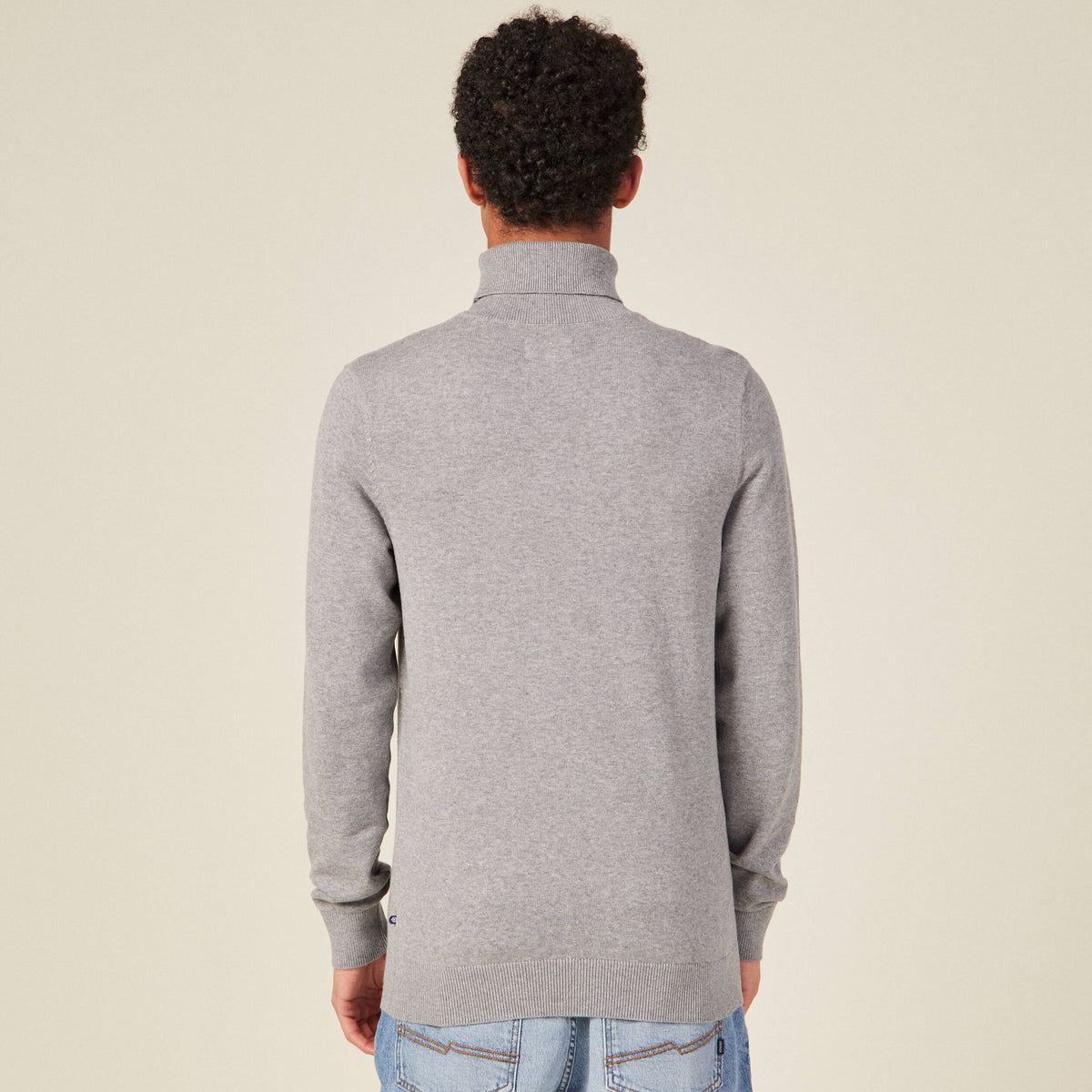 Pull manches longues gris foncé homme
