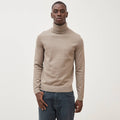 Pull manches longues vert kaki homme
