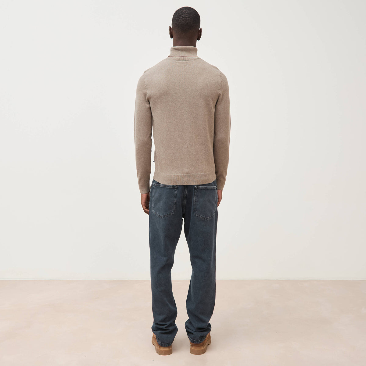 Pull manches longues vert kaki homme