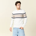 Pull manches longues ecru homme
