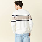Pull manches longues ecru homme