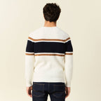 Pull manches longues fabriqué en France ecru homme