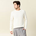 Pull manches longues fabriqué en France ecru homme