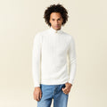 Pull manches longues ecru homme