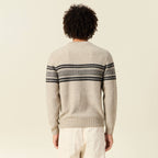 Pull manches longues beige homme