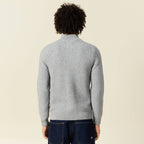Pull manches longues gris homme