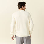 Pull manches longues ecru homme
