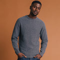 Pull manches longues fabriqué en France gris foncé homme