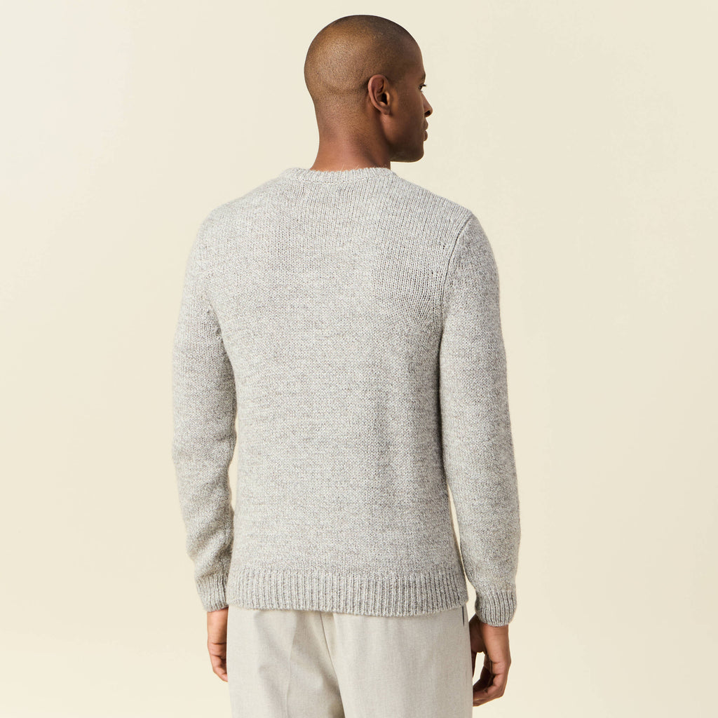 Pull manches longues gris homme