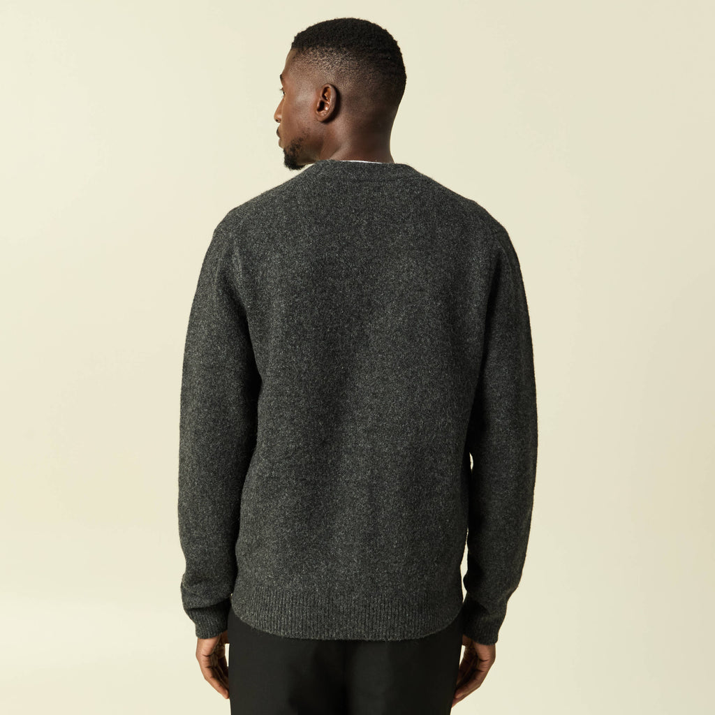 Gilet manches longues gris foncé homme