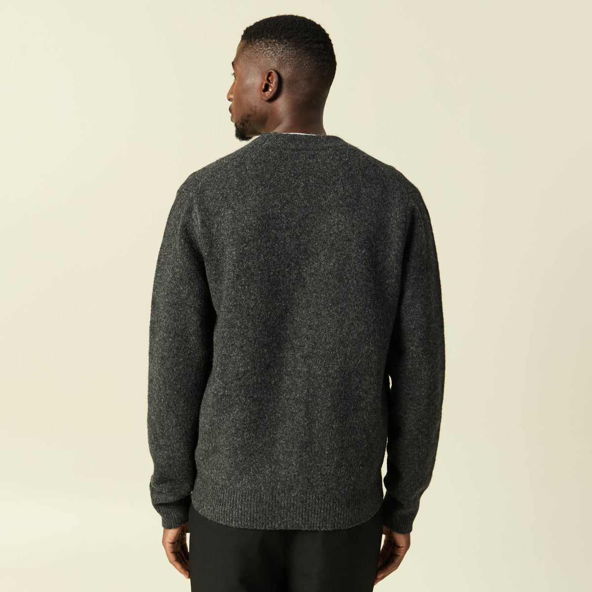 Gilet manches longues gris foncé homme